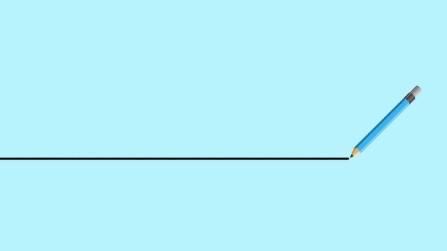 Drawing a Line with a pencil motion graphic 