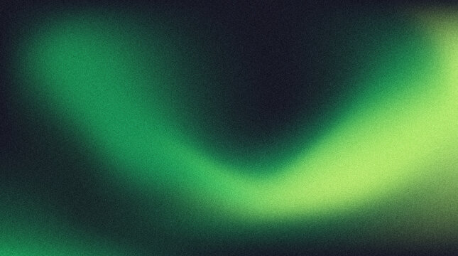 Vibrant abstract gradient background featuring emerald green and bright lime tones with flowing blurred forms and subtle grainy noise texture
