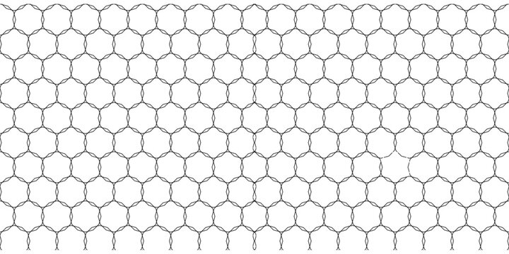 Geometric pattern featuring repeating octagon shapes with thin black lines on a clean white background texture