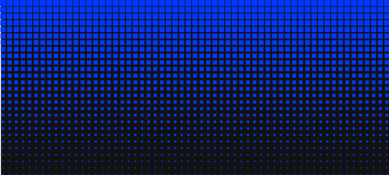 Blue Square Halftone Gradient Vertical Vector Background