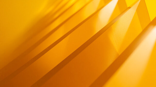 Abstract Yellow Geometric Pattern with Diagonal Lines and Light