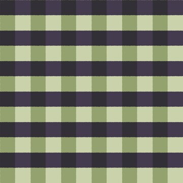 Dark plum purple sage green gingham check seamless pattern with woven grid texture for moody rustic farmhouse upholstery fabric, vintage wallpaper, and autumn kitchen decor
