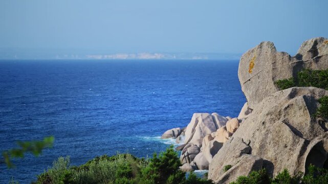 Mediterranean Sea View Near Capo Testa in 4K