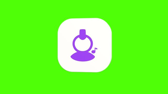 3D animated character icon of a person with mohawk punk hairstyle on a white rounded card with a green screen background. Smooth loop motion, perfect for profile avatar, UI, and video editing. 