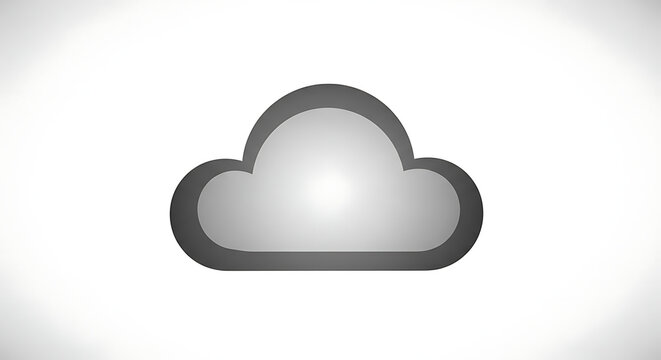 Grey cloud vector icons isolated on white background for design