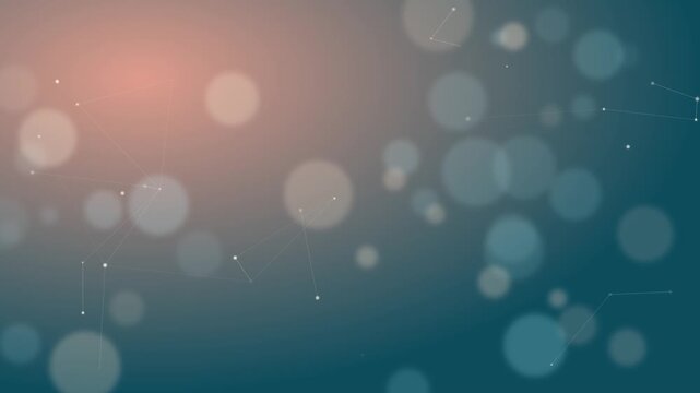 Abstract Blue Christmas Bokeh Background with Glowing Lights, Glittering Circles, Bright Holiday Decorations, Magical Blur, Shiny Defocused Pattern and Festive Backdrop