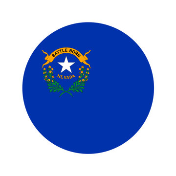 Nevada State Flag Circular Icon