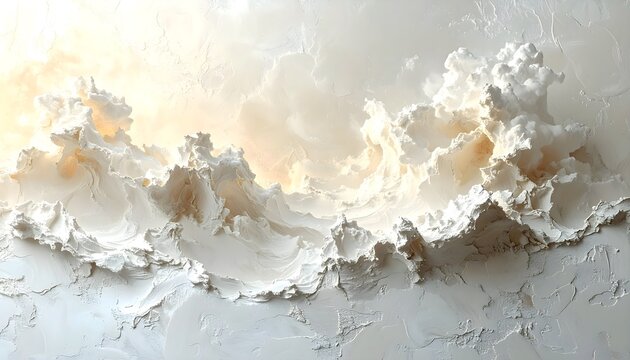 Off white limewash plaster texture with soft cloudy brush finish