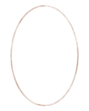 Simple oval frame in pink pastel colors. Watercolor illustration of Template for wedding invitations or feminine greeting cards. Luxury border for baby shower stationary. Delicate background.