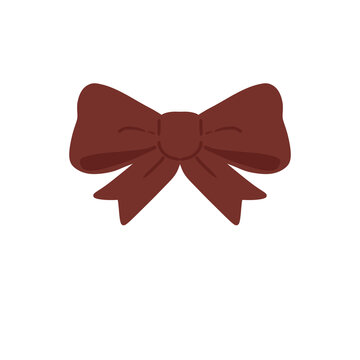 red bow isolated on white