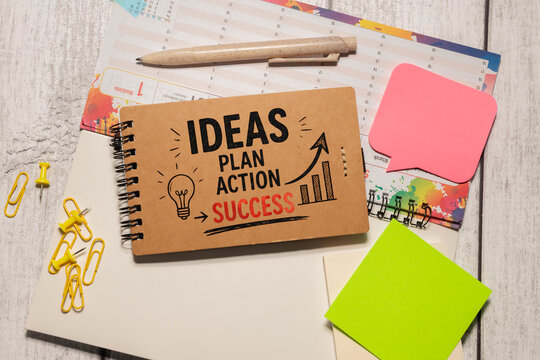 Ideas Plan Action Success - Business Growth and Goal Achievement Concept.