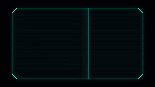 Neon glowing digital frame overlay with a clean minimalist border design