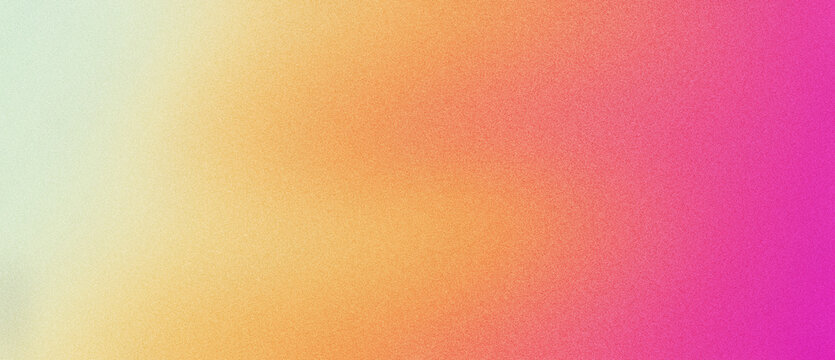 Grainy banner background orange pink abstract retro grainy gradient background noise texture effect summer poster design