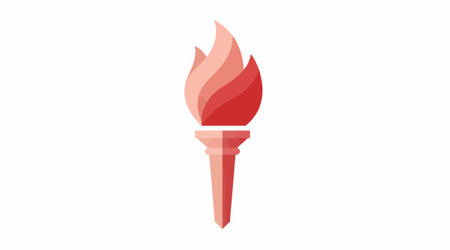 Burning torch icon for sports and achievement symbols.