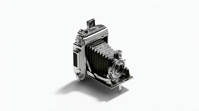 Retro folding film camera for photography heritage themes