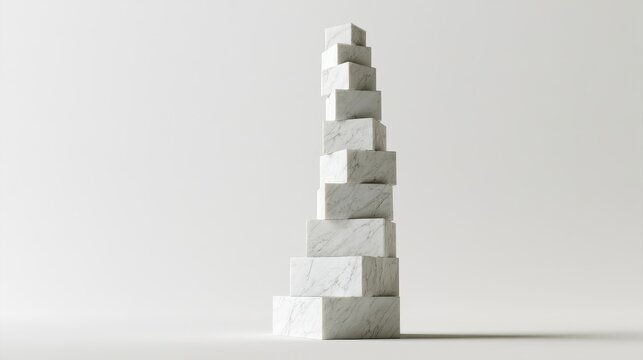 Nested rotating cube tower for architecture and brand art