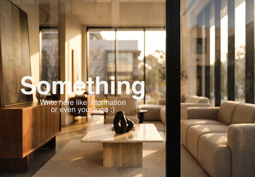 Luxury Furniture Showroom Storefront Window Mockup