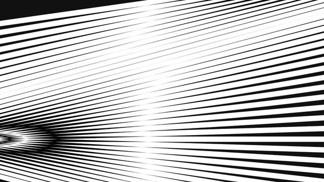 Hypnotic Abstract Black and White Geometric Optical Illusion Motion