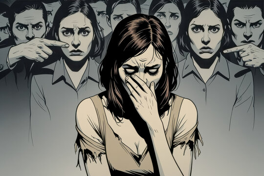 Gaslighting socially phenomenon society blame woman victim violence for event happened AI Generative
