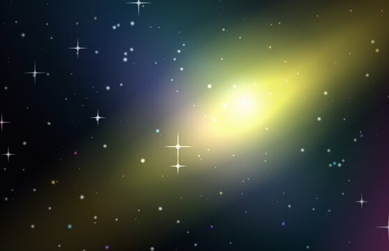 A colorful nebula with scattered stars presents a scenic cosmic background for space exploration themes
