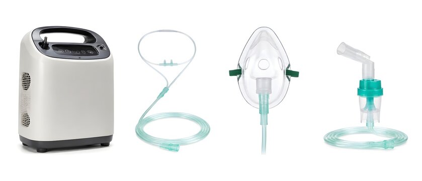 Respiratory Care Equipment Set with Oxygen Concentrator Cannula Mask Nebulizer for Home Senior Support Needs