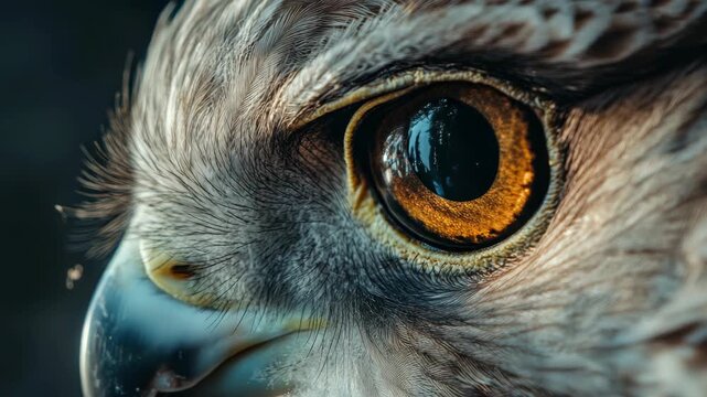 A majestic bird of prey with sharp focus on its intense gaze.