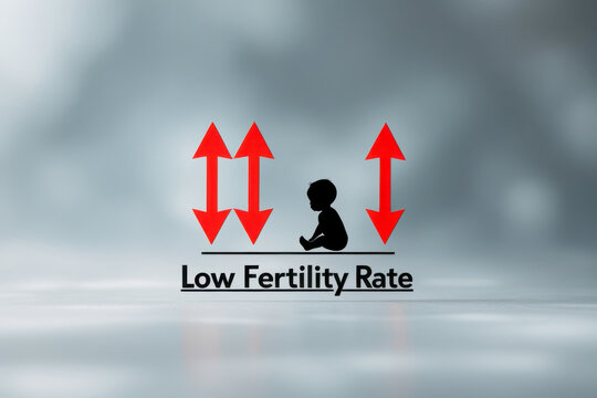 Socially significant trend in decline world demographic TFR total fertility rate index AI Generative