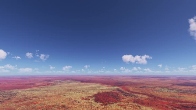 Aerial drone view of Tanami Desert in Northern Territory. Australia