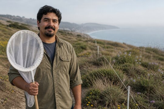 Pollinator Habitat Restoration Waist Up Portrait Greek Field
