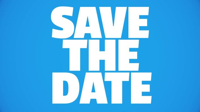 Save the Date Animated Text Loop