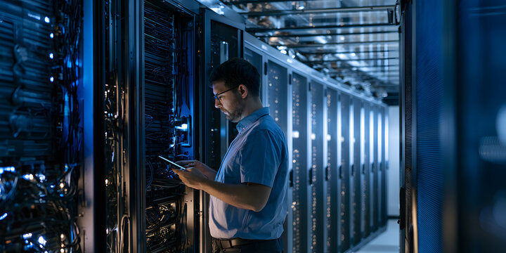 Expert servicing of server rows equipped with high computing power facilitates a hyperscale data center to effectively support demanding applications like artificial intelligence and neural networks