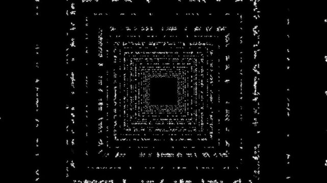 4K Abstract Music Notes music notes tunnel camera zooming animation.