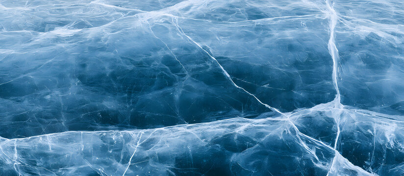 A backdrop depicting a frozen lake with icy textures and cracks, suitable for a copy space image.