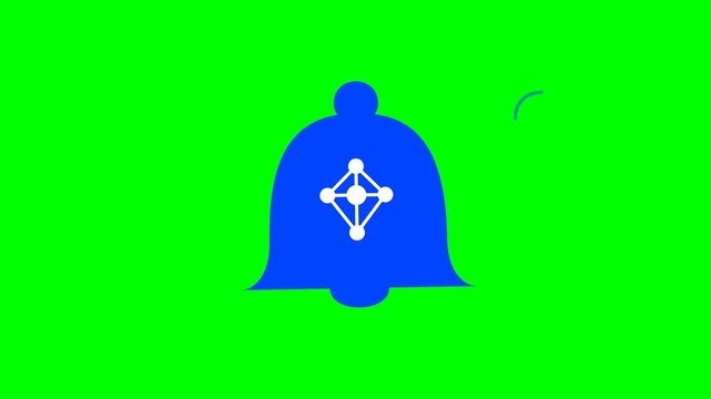 bell icon illustrating alert process representing artificial intelligence notification and real-time warning