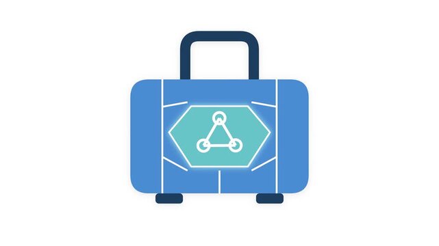 bridge icon illustrating connection process representing artificial intelligence integration and system linking