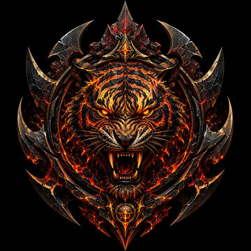 Firey Tiger Design