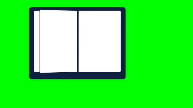 open book icon showing reading process representing education knowledge discovery and study