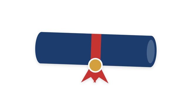 diploma scroll icon depicting certification process representing education achievement and academic recognition