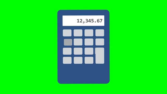 calculator icon showing calculation process representing education mathematics and analytical learning