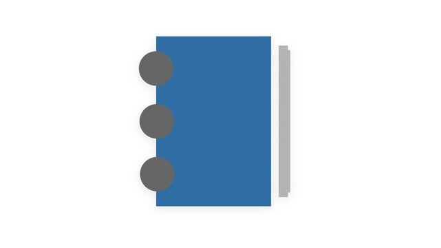notebook icon showing note taking process representing education study organization and learning record