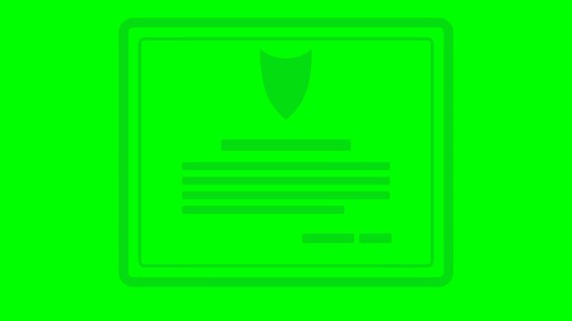 certificate icon depicting recognition process representing education achievement and official academic qualification