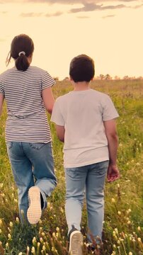child parent, mother, father nature holding hand, happy family dream, Evening walk with loved ones, Siblings and parents, Sunset adventures together, Youth and adulthood, Living in harmony, Family