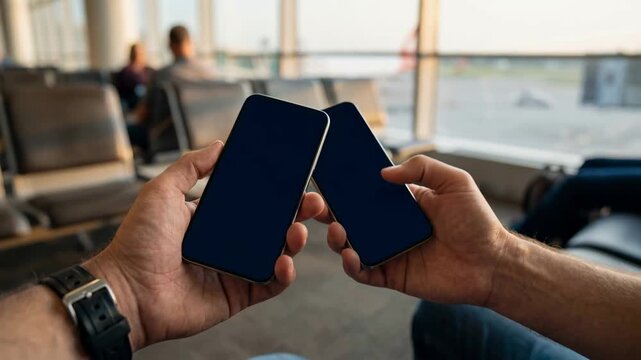 Peer to peer NFC transfer peer nfc transfer smartphone mobile airport