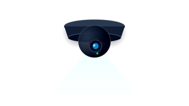 Modern Security Camera Monitoring and Surveillance System with Active Light Beam Tracking