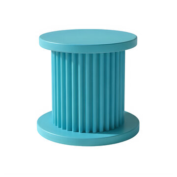 Classic Blue Ionic Column Design Isolated on Transparent Background