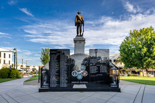 Morganton, North Carolina; 07/19/2026; Photo of the Blake County Veterans Memorial in Morganton, North Carolina