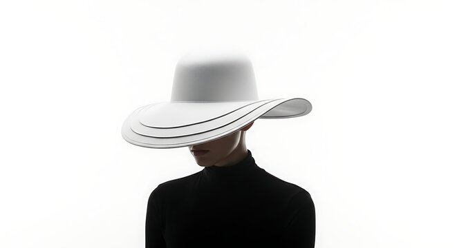 Man wearing white cowboy hat backwards.