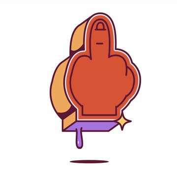 animation finger gesture for visual element with transparent background
