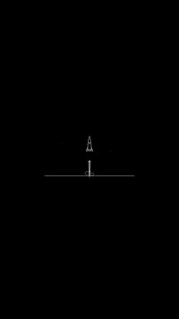 Minimalist Rocket Launch Animation In Silhouette Style On Black Background