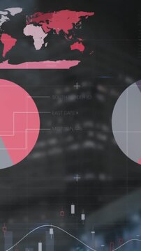 Animation of data processing over cityscape